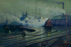 カーディフドック、1896年 作： Lionel Walden
